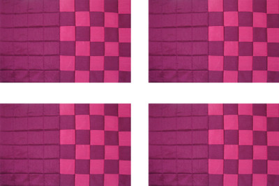 

HOME SHINE Rectangular Pack of 4 Table Placemat(Purple, Polyester)