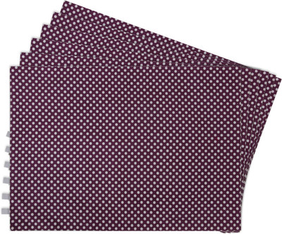

Zubix Rectangular Pack of 6 Table Placemat(Purple, Cotton)