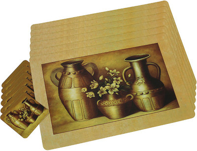 

Winner Rectangular Pack of 1 Table Placemat(Gold, Plastic)
