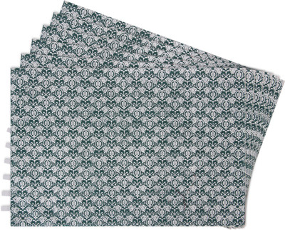 

Zubix Rectangular Pack of 6 Table Placemat(Green, Cotton)