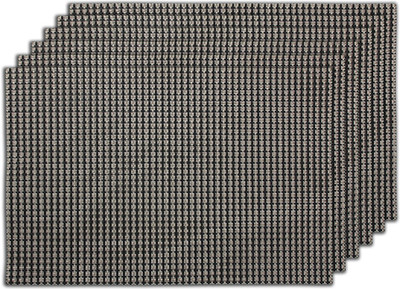 

Winner Rectangular Pack of 1 Table Placemat(Black, PVC)