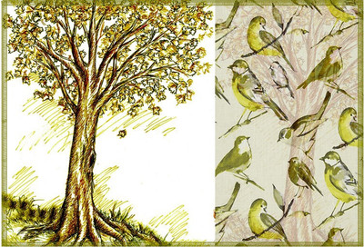 

Leaf Designs Rectangular Pack of 6 Table Placemat(Multicolor, Cotton)