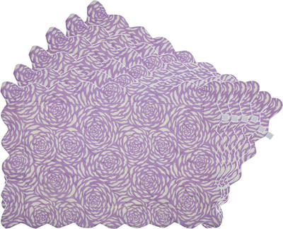 Zubix Rectangular Pack of 6 Table Placemat(Purple, Cotton)