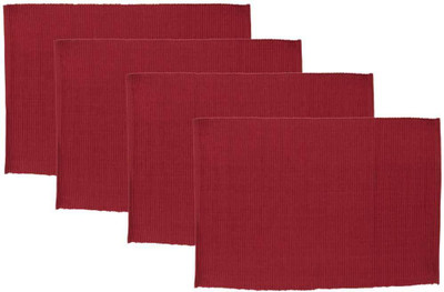 

Elan Rectangular Pack of 4 Table Placemat(Red, Cotton)