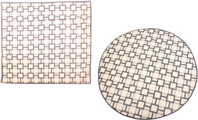 LITHARA Round Pack of 2 Table Placemat(Multicolor, PVC)