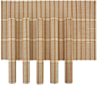

HOKIPO Rectangular Pack of 6 Table Placemat(Beige, Natural Bamboo)