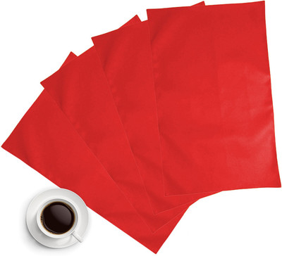 38% OFF on Zikrak Exim Rectangular Pack of 4 Table Placemat(Red, Leather)