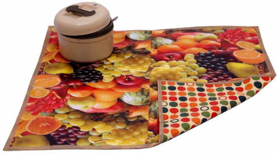 KUBER INDUSTRIES Square Pack of 1 Table Placemat(Multicolor, PVC (Polyvinyl Chloride))