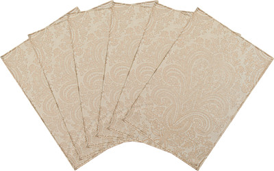 

Saral Home Rectangular Pack of 6 Table Placemat(Beige, Cotton)