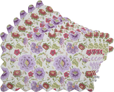 

Zubix Rectangular Pack of 6 Table Placemat(Multicolor, Cotton)