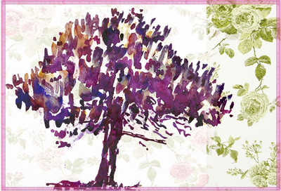 

Leaf Designs Rectangular Pack of 6 Table Placemat(Multicolor, Cotton)