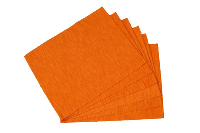 Home Colors Rectangular Pack of 6 Table Placemat(Orange, Cotton) at flipkart