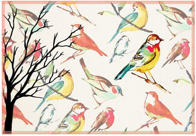 

Leaf Designs Rectangular Pack of 6 Table Placemat(Multicolor, Cotton)