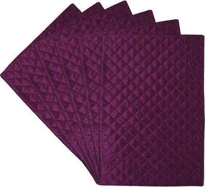 

Home Shine Rectangular Pack of 6 Table Placemat(Purple, Polyester)