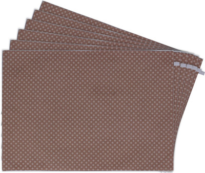 Zubix Rectangular Pack of 6 Table Placemat(Beige, Cotton)
