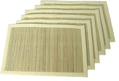 

Rhapsody Decor Rectangular Pack of 6 Table Placemat(Beige, Straw, Cotton)