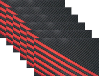 

HOME SHINE Rectangular Pack of 6 Table Placemat(Black, Polyester)