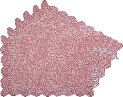 

Zubix Rectangular Pack of 6 Table Placemat(Pink, Cotton)