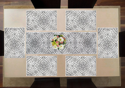 

Saral Home Rectangular Pack of 7 Table Placemat(Multicolor, Cotton)