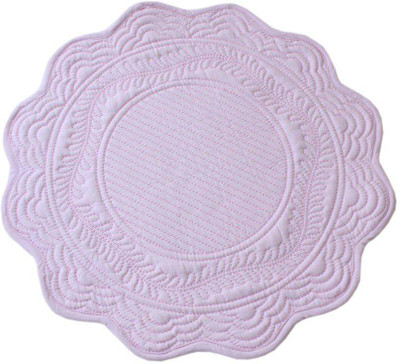

Sanaa Round Pack of 1 Table Placemat(Pink, Cotton)