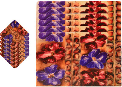 

The Trendy Rectangular Pack of 12 Table Placemat(Multicolor, PVC)
