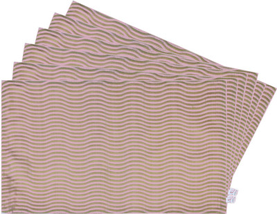 

Zubix Rectangular Pack of 6 Table Placemat(Pink, Lace)