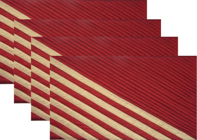 

HOME SHINE Rectangular Pack of 4 Table Placemat(Maroon, Polyester)