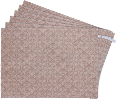 Zubix Rectangular Pack of 6 Table Placemat(Beige, Cotton)