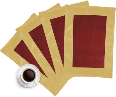 20% OFF on ZIKRAK EXIM Rectangular Pack of 4 Table Placemat(Brown, Beige, Leather)