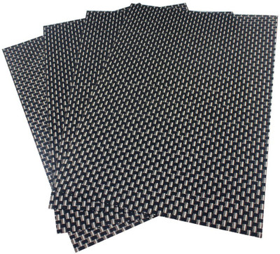 

Maze decor Rectangular Pack of 4 Table Placemat(Grey, White, Polyester, PVC)