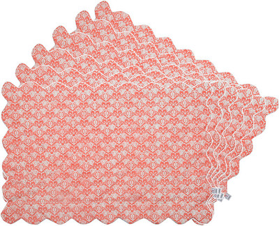

Zubix Rectangular Pack of 6 Table Placemat(Pink, Cotton)