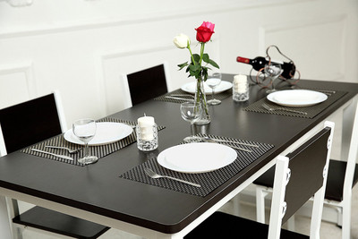 

Jay Jay Rectangular Pack of 4 Table Placemat(Black, PVC)