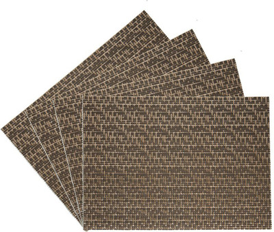 

Maze Decor Rectangular Pack of 4 Table Placemat(Brown, PVC)