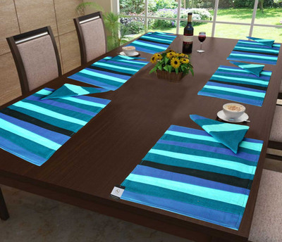 

Loomkart Square Pack of 12 Table Placemat(Multicolor, Silk)