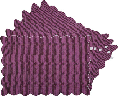 

Zubix Rectangular Pack of 6 Table Placemat(Purple, Cotton)