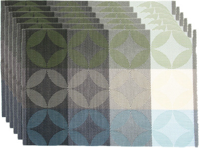 

Chrome Rectangular Pack of 6 Table Placemat(Multicolor, PP (Polypropylene))