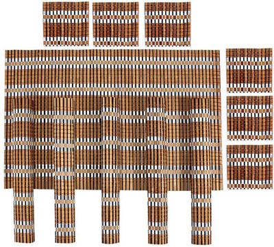 

Yun Hai Rectangular Pack of 6 Table Placemat(Brown, Natural Bamboo)