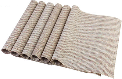 

Jay Jay Rectangular Pack of 6 Table Placemat(Beige, PVC)