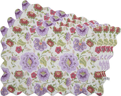 

Zubix Rectangular Pack of 4 Table Placemat(Multicolor, Cotton)
