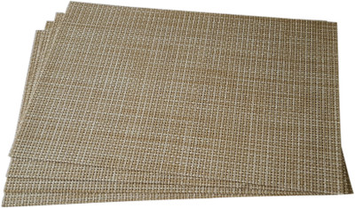 

Decorika Rectangular Pack of 4 Table Placemat(Beige, Polyester, PVC)