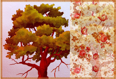 

Leaf Designs Rectangular Pack of 6 Table Placemat(Multicolor, Cotton)