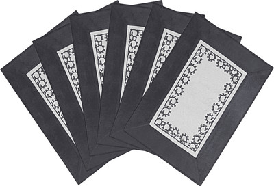 

Saral Home Rectangular Pack of 6 Table Placemat(Grey, Cotton)