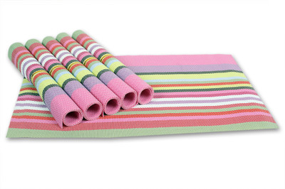 

Chrome Rectangular Pack of 6 Table Placemat(PP (Polypropylene))