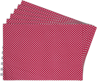 

Zubix Rectangular Pack of 6 Table Placemat(Pink, Cotton)