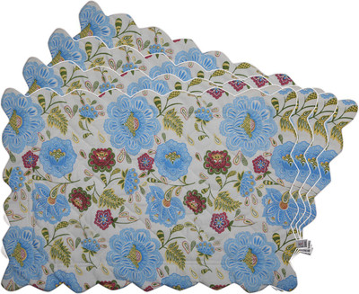 Zubix Rectangular Pack of 4 Table Placemat(Multicolor, Cotton)