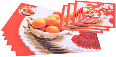 

Itrend India Rectangular Pack of 6 Table Placemat(Multicolor, PVC)