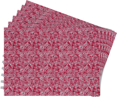 

Zubix Rectangular Pack of 6 Table Placemat(Pink, Cotton)