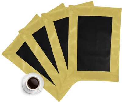 26% OFF on ZIKRAK EXIM Rectangular Pack of 4 Table Placemat(Black, Beige, Leather)