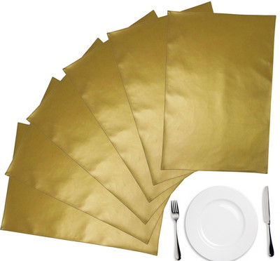 37% OFF on ZIKRAK EXIM Rectangular Pack of 6 Table Placemat(Gold, Leather)