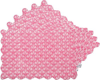 

Zubix Rectangular Pack of 6 Table Placemat(Pink, Cotton)
